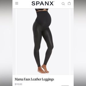 Maternity Spanx Faux Leather Leggings